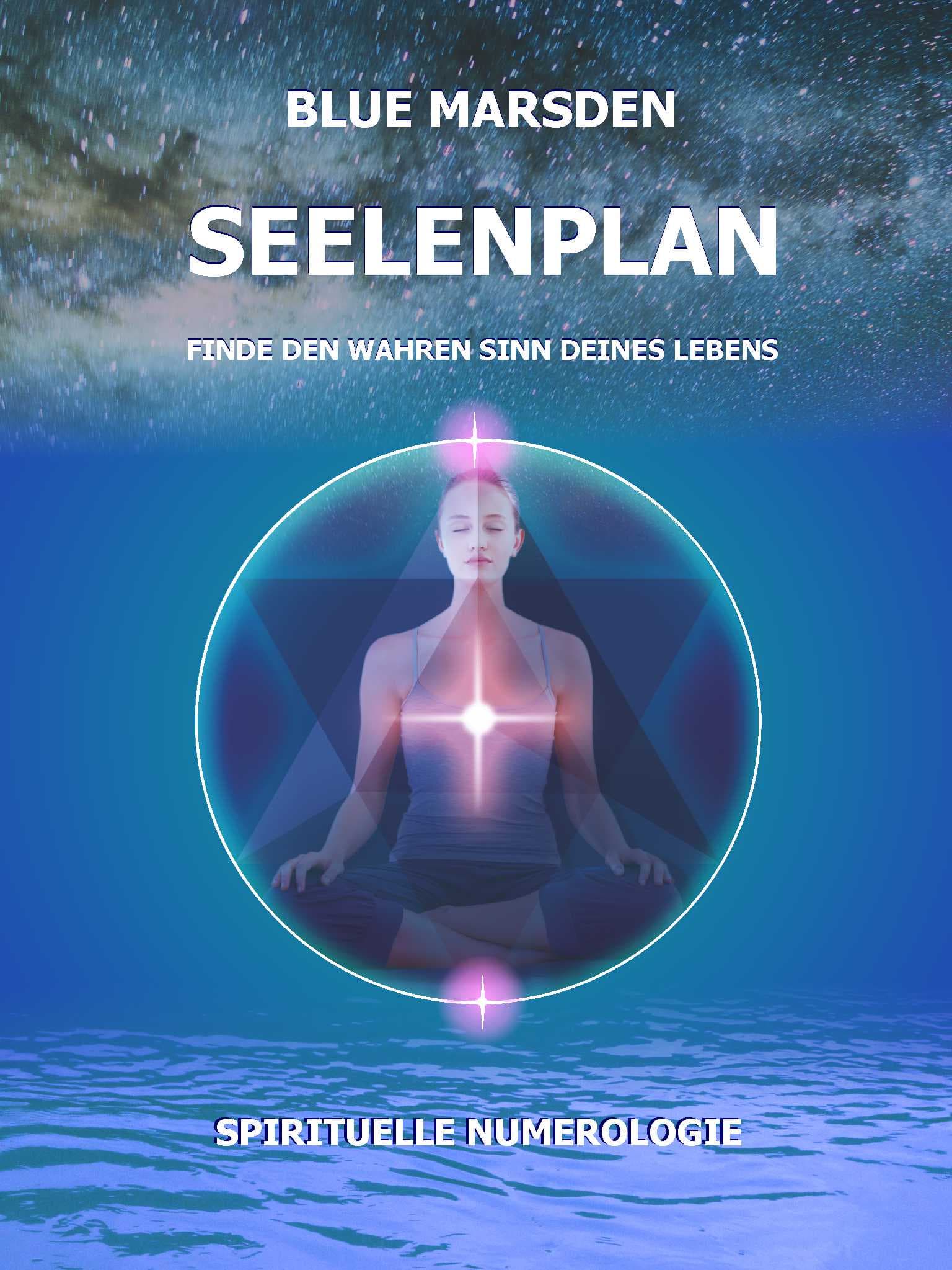 Cover of SeelenPlan by Blue Marsden — the German edition of Soul Plan, which grew from Frank's Spiritual Numerology.